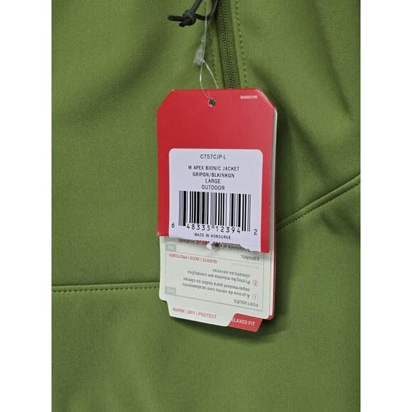 The North Face Men's Apex Bionic Softshell Jacket Graphite GripGn NWT LARGE - Picture 3 of 8
